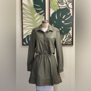 NWOT Shaelyn Vegan Leather mini dress Size 4
